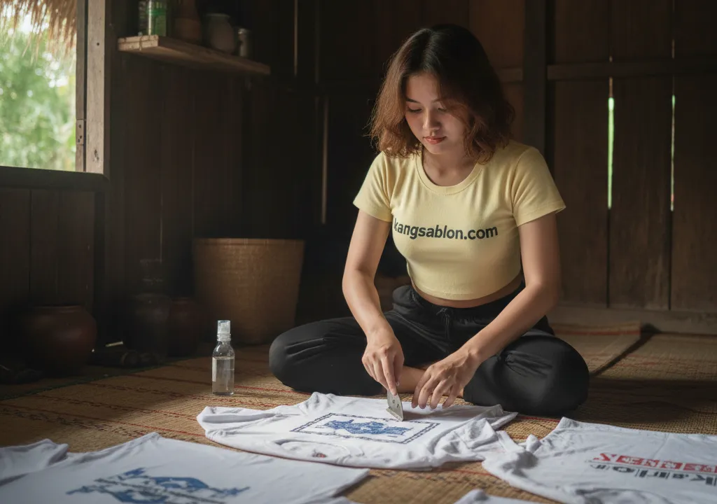 Cara Menghilangkan Sablon Polyflex di kaos